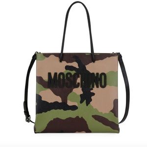 NWT MOSCHINO COUTURE CAMO LEATHER BAG!